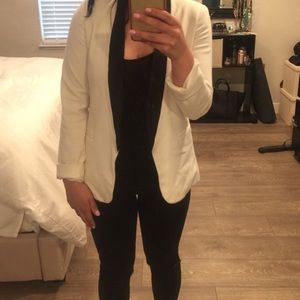 Bar III cream and black blazer!