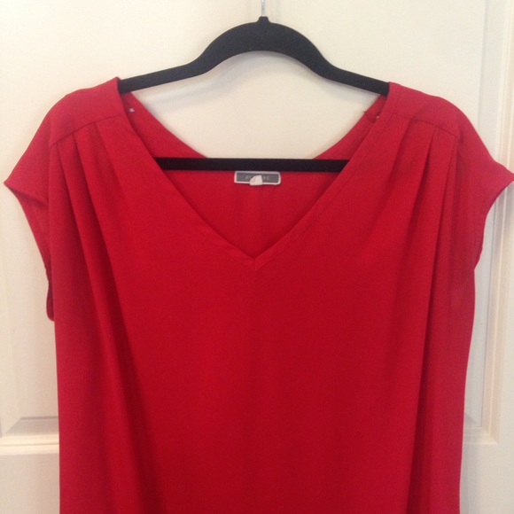 Red Rayon Blouse