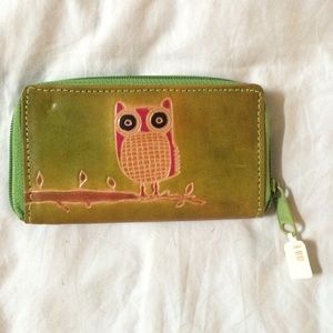 Natural life owl wallet