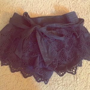 Navy lace shorts from Hollister