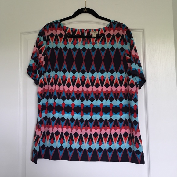 J.Crew Geometric Print Top