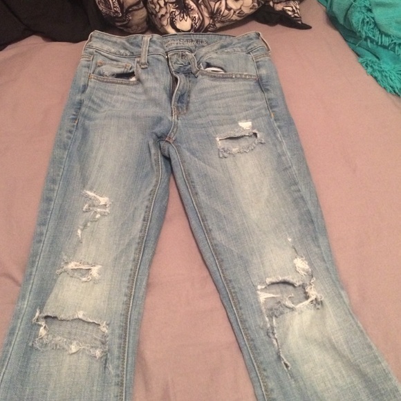 High rise flare light wash jeans