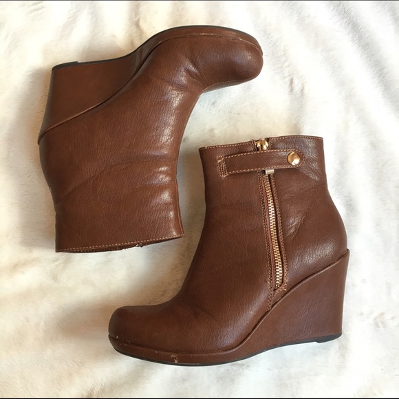 Brown ankle booties