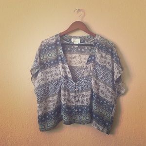 Nordstrom Liberty Love Floral Loose Button Down S