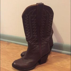 Liberty leather cowgirl boots size 7