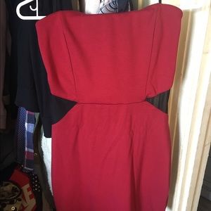 Body con dress with mesh