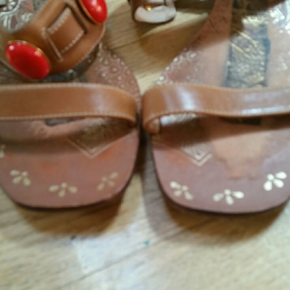 Xsold Kate Spade Orange stone strapped sandals 5 - Picture 3 of 4