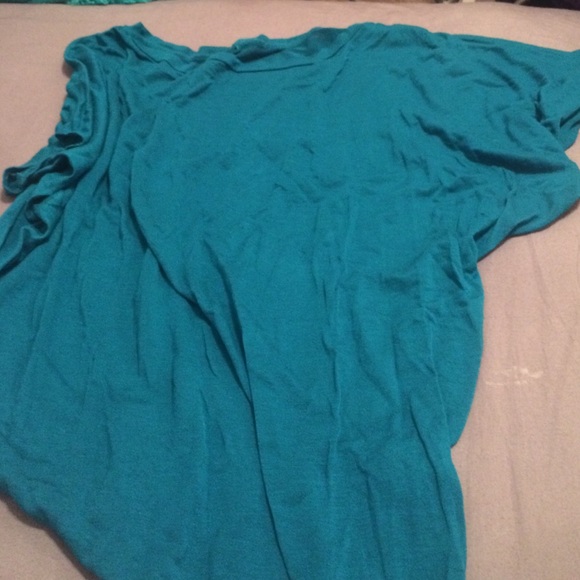 Teal off shoulder shirt - Picture 1 of 1