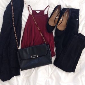 BLACK MERONA WEDGES