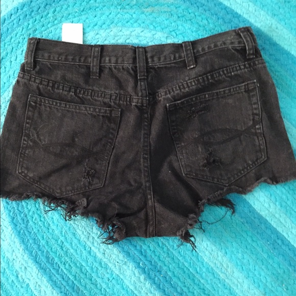 Abercrombie and Fitch black high waisted shorts