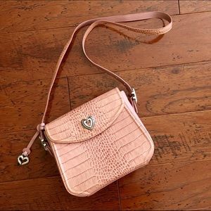 Brighton pink crocodile shoulder bag