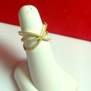 Silver Overlapping Ring