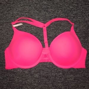 Hot pink bra