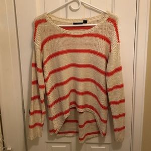High low stripe sweater