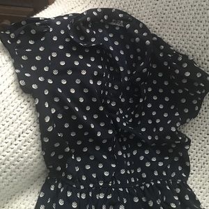 Preppy navy blue satin dress! So pretty.