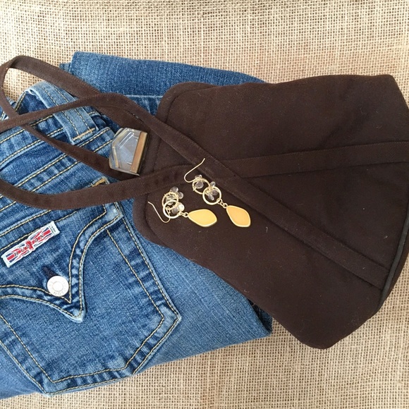 โโโจVintage Brown Triangular Handbag - Picture 2 of 4