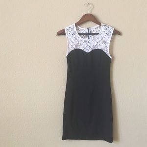 Forever 21 Zip Up Lace Black Dress Size Small