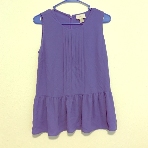 Peplum blue top