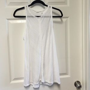 Sheer white tank top