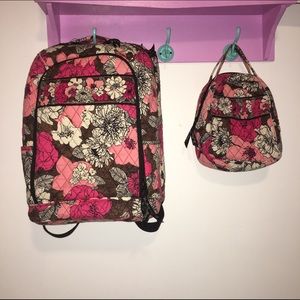 Vera Bradley laptop backpack and lunchbox