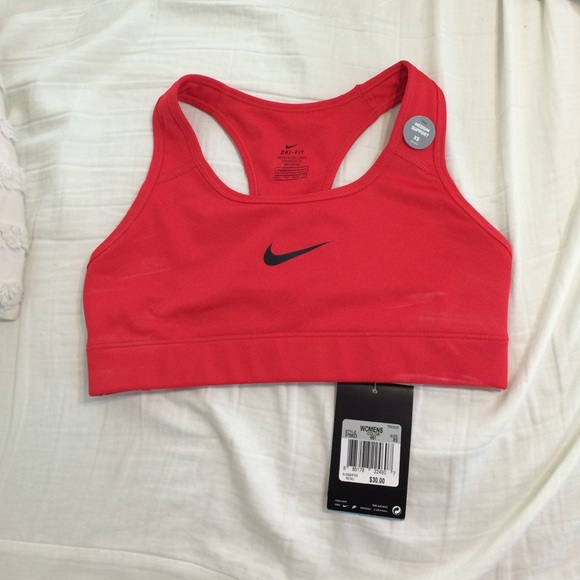 Red Nike racer back sport bra
