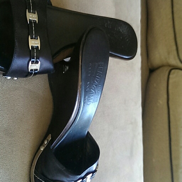 Ferragamo  8 1/2  wedge sandles