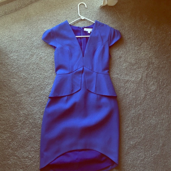 Royal blue high low dress