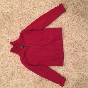Red Gap Quarter Zip Sweater