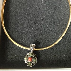 Lia Sophia 2-toned necklace & pendant