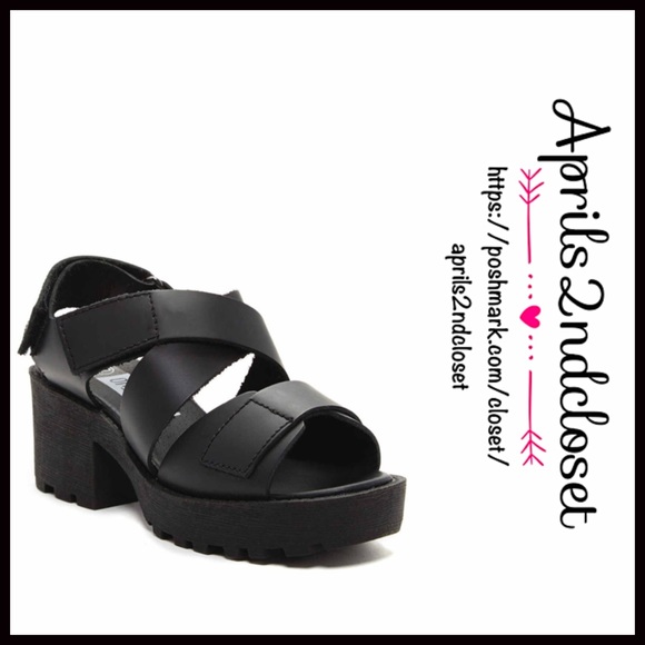 SIXTYSEVEN LEATHER SANDALS CHUNKY HEEL ANKLE STRAP - Picture 6 of 8