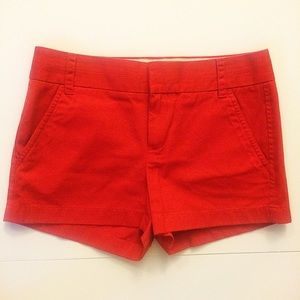 J Crew red chino shorts. New with tags. Never worn