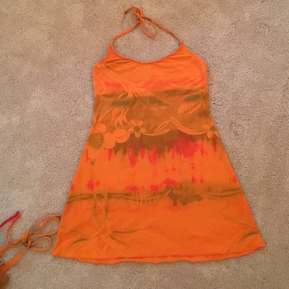 Lucky Brand Orange Bikini CoverUp