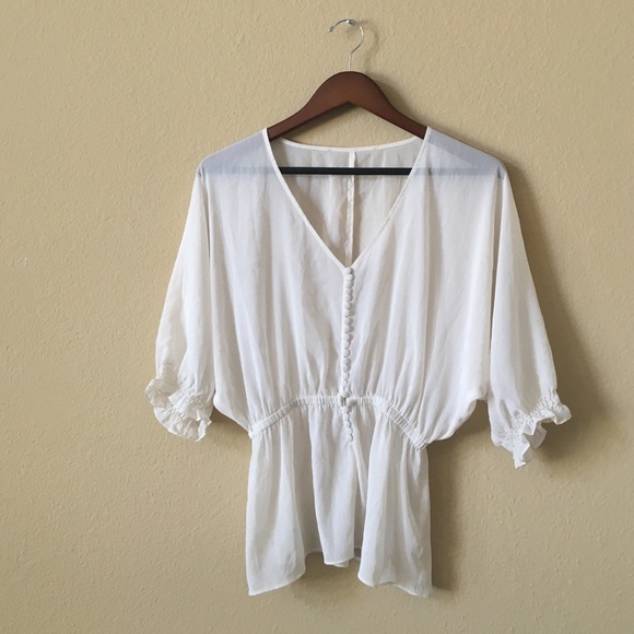 Forever 21 Button Down Blouse Small