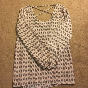 Cross back design dress top