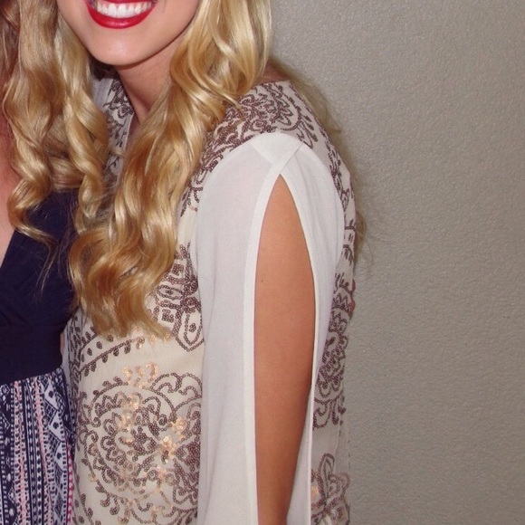 Gianni B Dress tan/gold - Picture 2 of 2