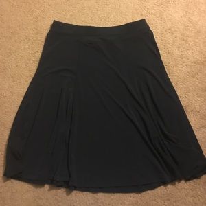 Black mid-length dress skirt