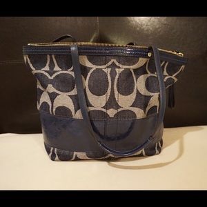 Navy classic Coach purse