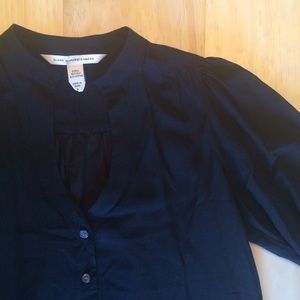 DVF Black Silk button down
