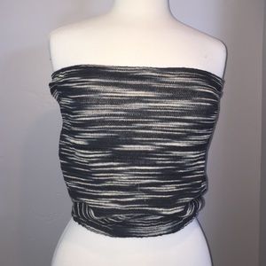 Jayli Tube Top in Blue/Tan Tribal Print