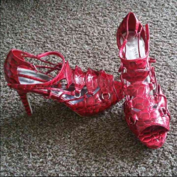 White House Black Market Open-toe Heels Like New