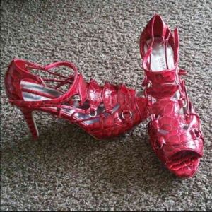 White House Black Market Open-toe Heels Like New