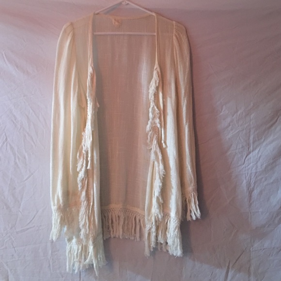 Sweaters - Fringe cardigan