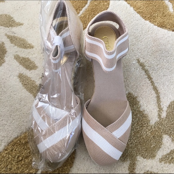 NWT chaps brand dressy casual wedge shoes