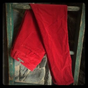 Perfect Red Lauren Conrad Corduroy Skinnies Sz16