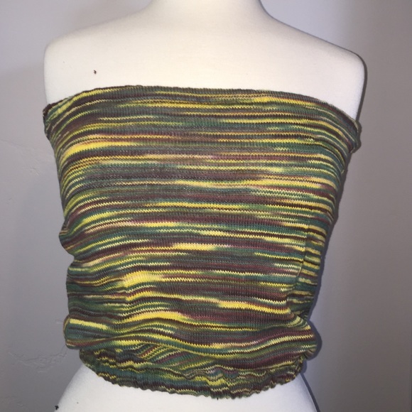 Jayli Tube Top in Green Tribal Print