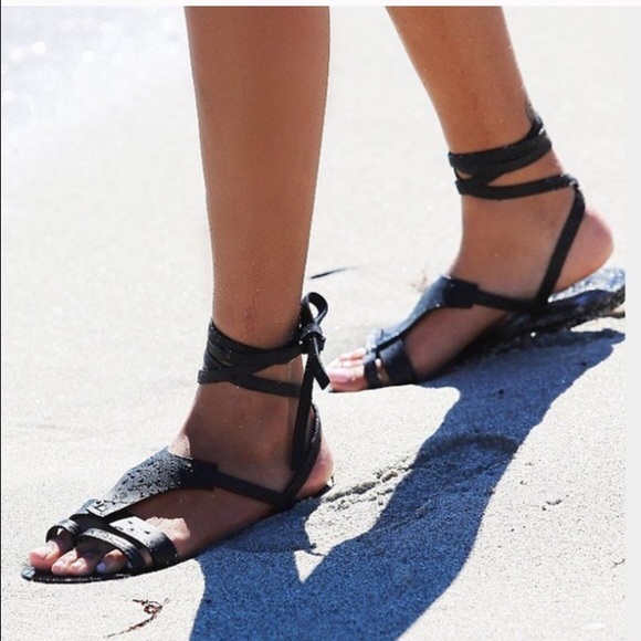 free people black sandals