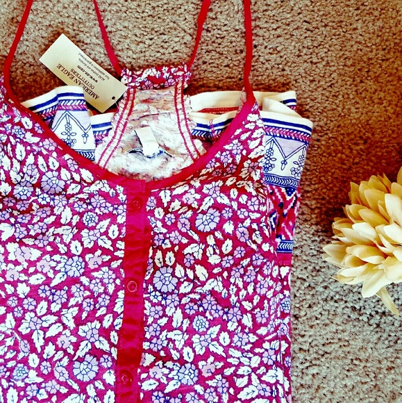 AE Red Boho Racerback - Picture 2 of 4