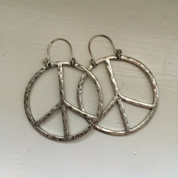 Lucky Brand Peace Sign Earrings