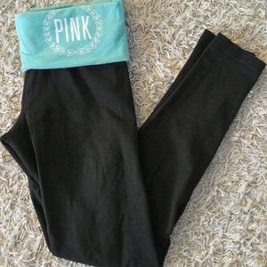 PINK teal yoga pants