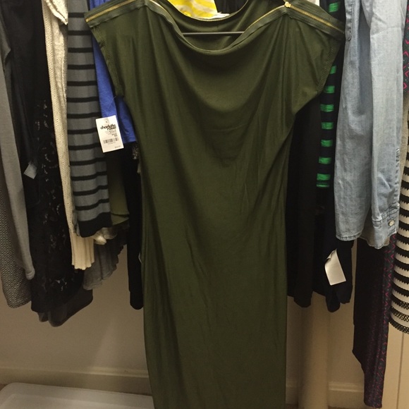 Charlotte Russe bodycon dress army green